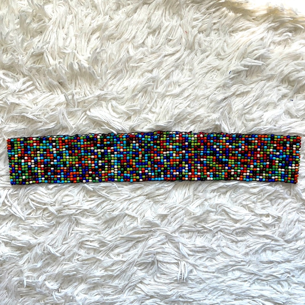 Vintage Stretch Beaded Belt Size Medium